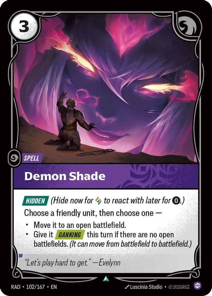 Demon Shade 102/167 Uncommon Radiance Riftbound Near Mint
