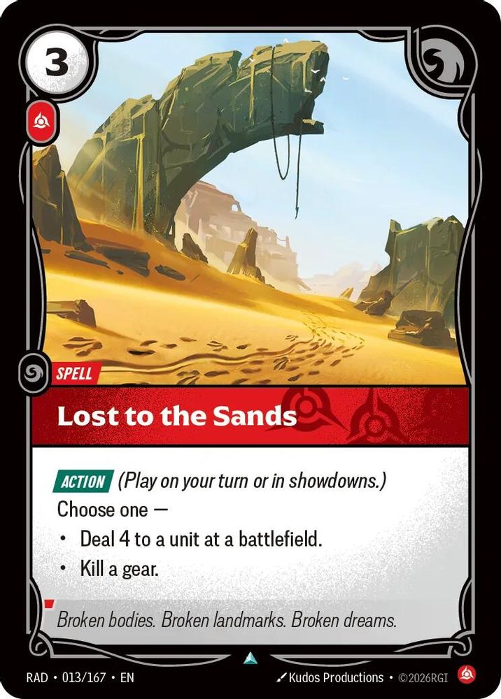 Lost to the Sands 013/167 Uncommon Radiance Riftbound Near Mint