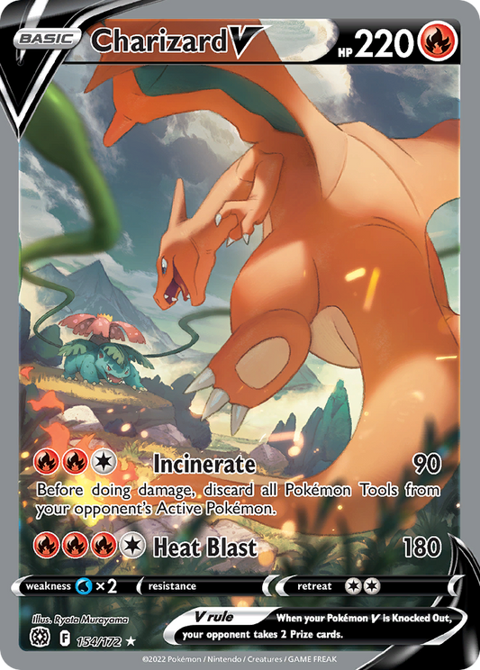 Charizard V 154/172 Ultra Rare Brilliant Stars Pokemon Near Mint