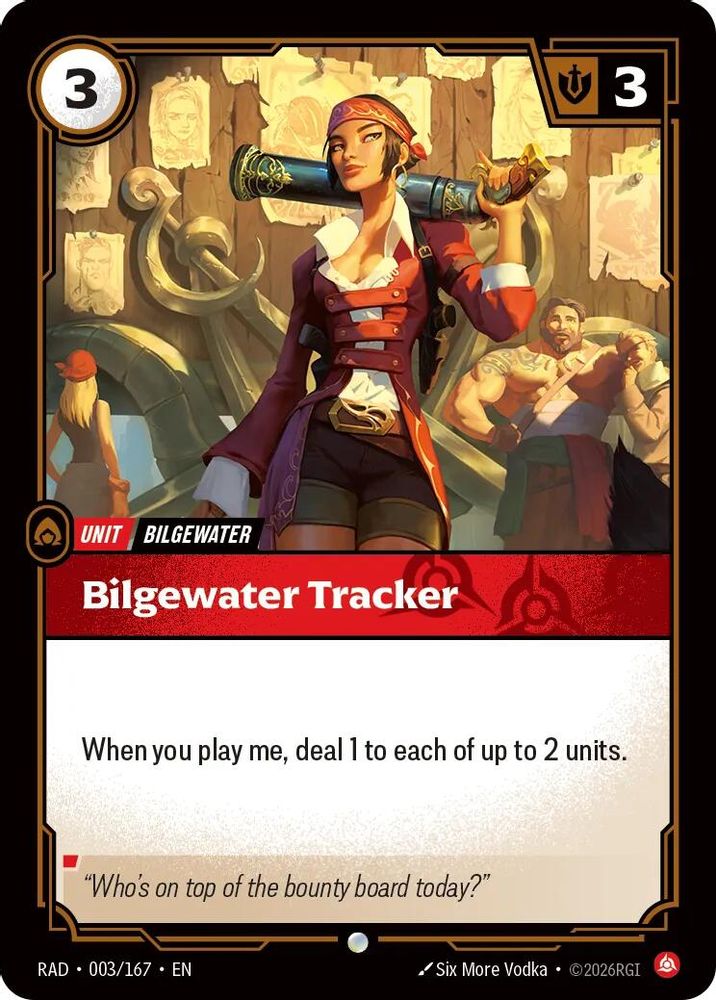 Bilgewater Tracker 003/167 Common Radiance Riftbound Near Mint