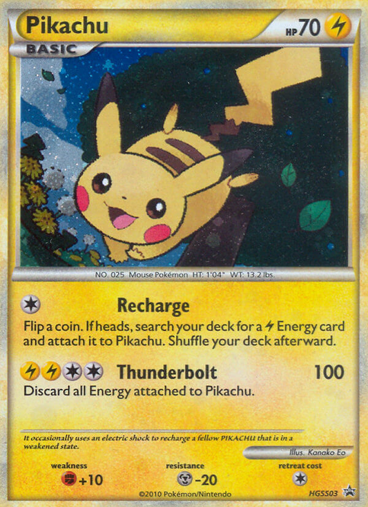 Pikachu HGSS03 Promo HGSS Black Star Promos Pokemon Lightly Played