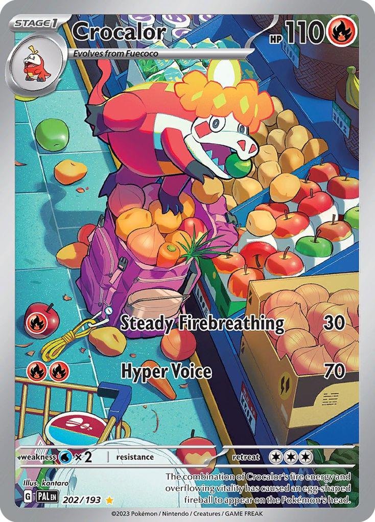 Crocalor 202/193 Illustration Rare Paldea Evolved Pokemon Holo Near Mint