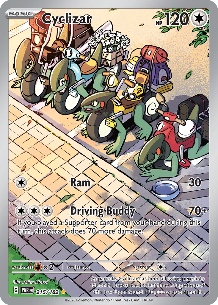 Cyclizar 215/182 Illustration Rare Paradox Rift Pokemon Near Mint
