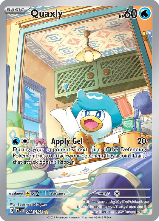 Quaxly 206/193 Illustration Rare Paldea Evolved Pokemon Holo Near Mint