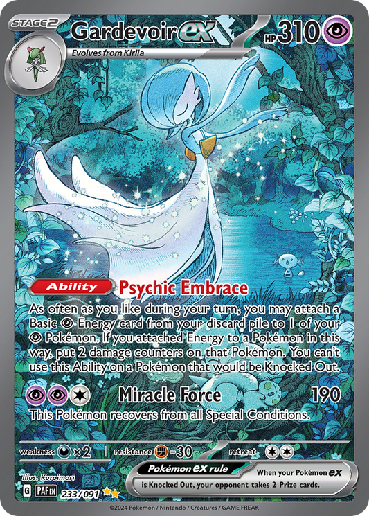 Gardevoir ex 233/091 Special Illustration Rare Paldean Fates Pokemon Holo NM