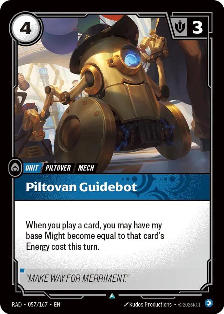 Piltovan Guidebot 057/167 Uncommon Radiance Riftbound Near Mint