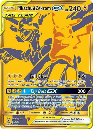 Pikachu & Zekrom GX - SM248 Holo Promo Sun & Moon Promo Pokemon Near Mint