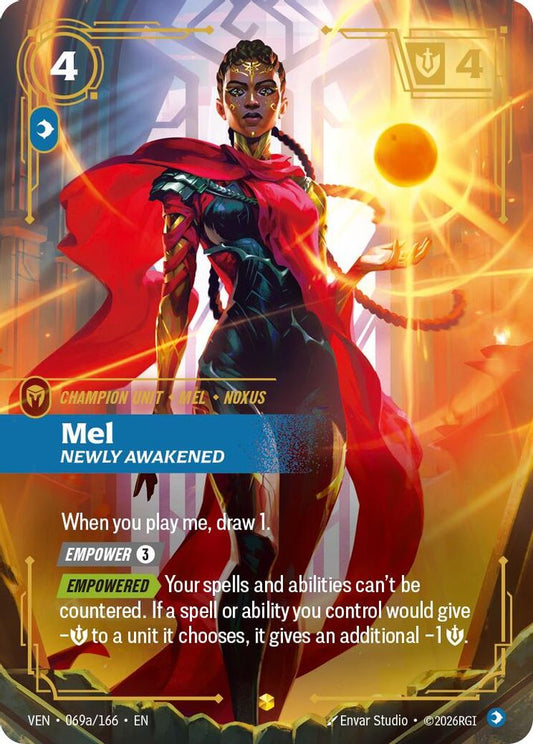 Mel, Newly Awakened (Alternate Art) 069A/166 Epic Vendetta Riftbound Foil NM