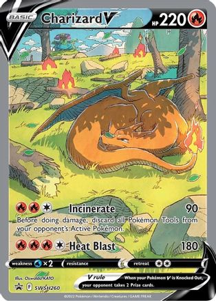 Charizard V SWSH260 Holo Promo Sword & Shield Promo Pokemon Near Mint