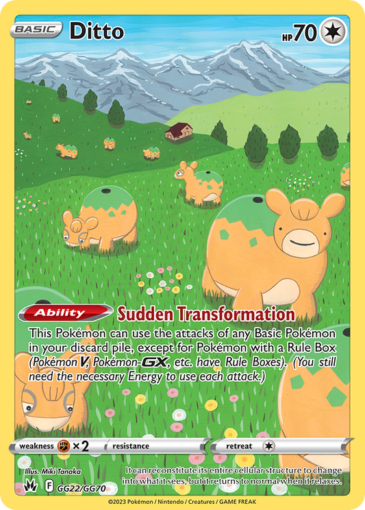 Ditto GG22/GG70 Holo Crown Zenith Galarian Gallery Pokemon NM