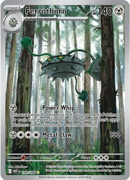 Ferrothorn 149/086 Illustration Rare White Flare Pokemon Holo Near Mint