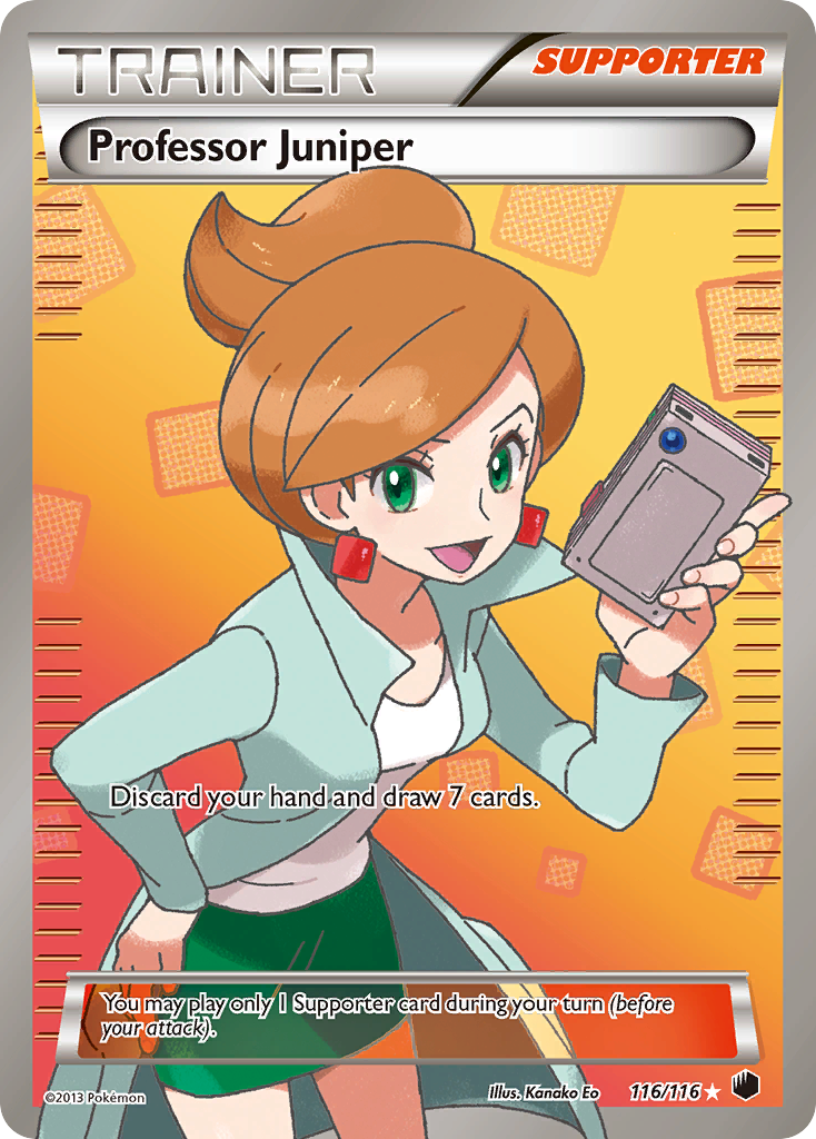 Professor Juniper 116/116 Ultra Rare Plasma Freeze Pokemon Holo MP