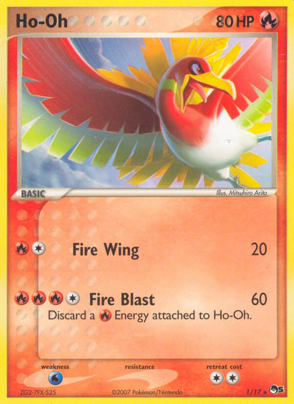 Ho-Oh 1/17 Rare POP Series 5 Pokemon Holo Lightly Played