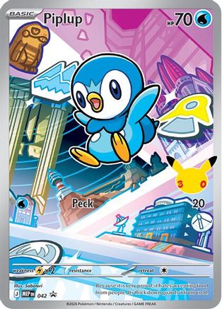 Piplup 042 Holo Promo ME: Mega Evolution Promo Pokemon Near Mint