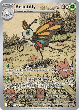 Beautifly 219/217 Illustration Rare Ascended Heroes Pokemon Near Mint