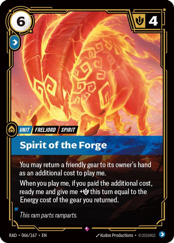 Spirit of the Forge 066/167 Rare Radiance Riftbound Foil Near Mint