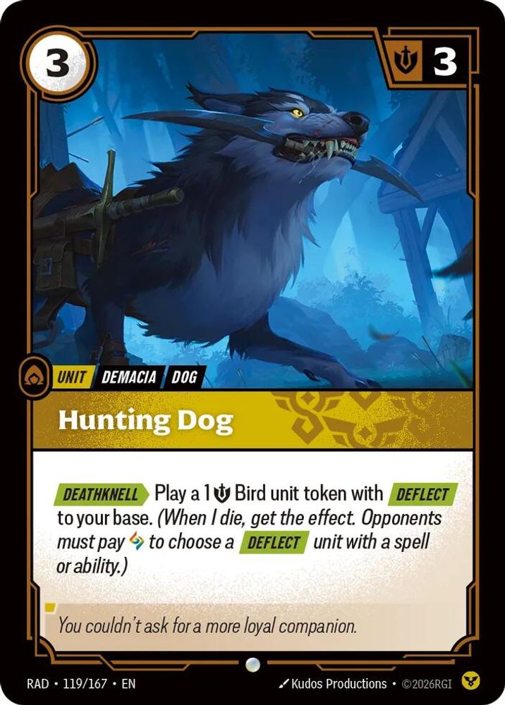 Hunting Dog 119/167 Common Radiance Riftbound Near Mint