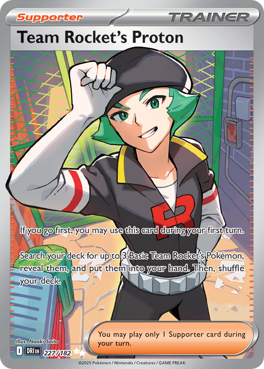 Team Rocket's Proton 227/182 Ultra Rare Destined Rivals Pokemon Holo Near Mint