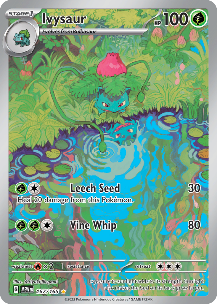 Ivysaur 167/165 Illustration Rare 151 Pokemon Near Mint