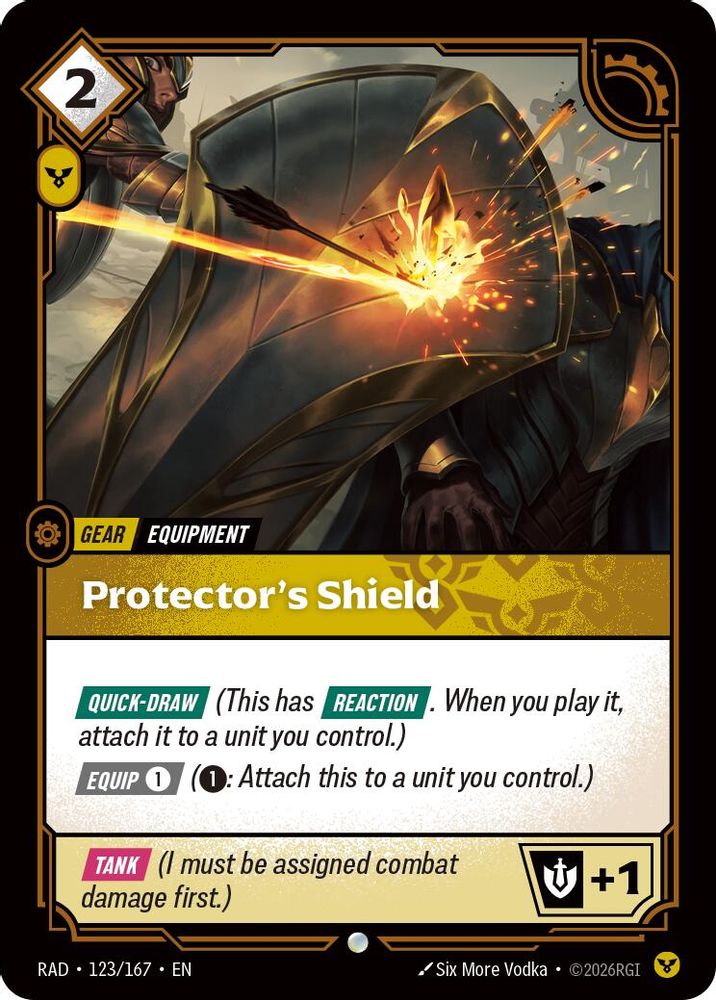 Protector's Shield 123/167 Common Radiance Riftbound Near Mint