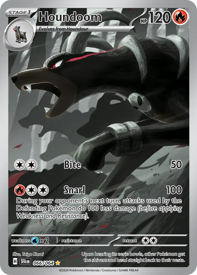 Houndoom 066/064 Illustration Rare Shrouded Fable Pokemon Near Mint