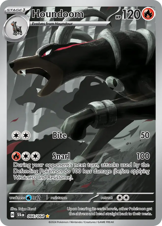 Houndoom 066/064 Illustration Rare Shrouded Fable Pokemon Near Mint
