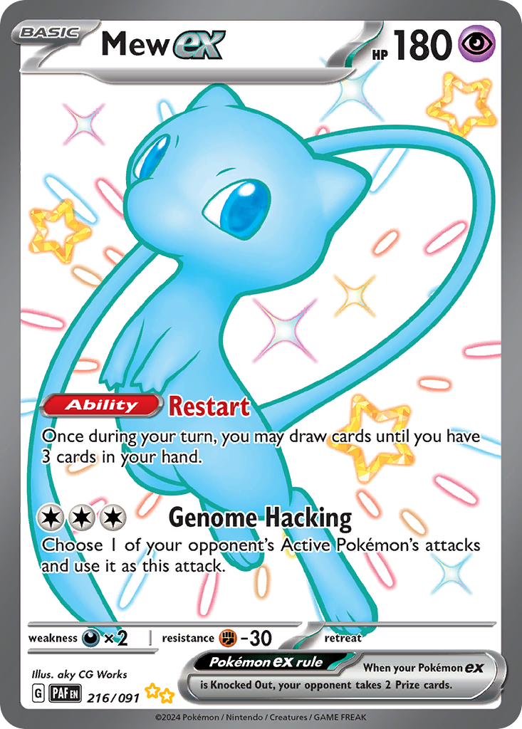 Mew ex 216/091 Double Rare Paldean Fates Pokemon Holo Near Mint
