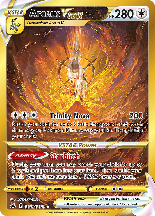 Arceus VSTAR GG70/GG70 Secret Rare Crown Zenith Galarian Gallery Pokemon Holo NM