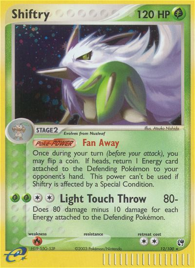 Shiftry 12/100 Holo Rare Sandstorm Pokemon Holo Near Mint