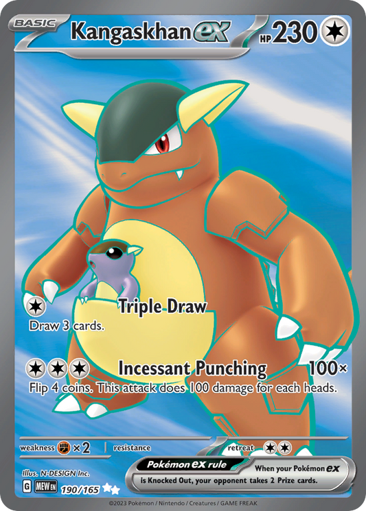Kangaskhan ex 190/165 Ultra Rare 151 Pokemon Near Mint