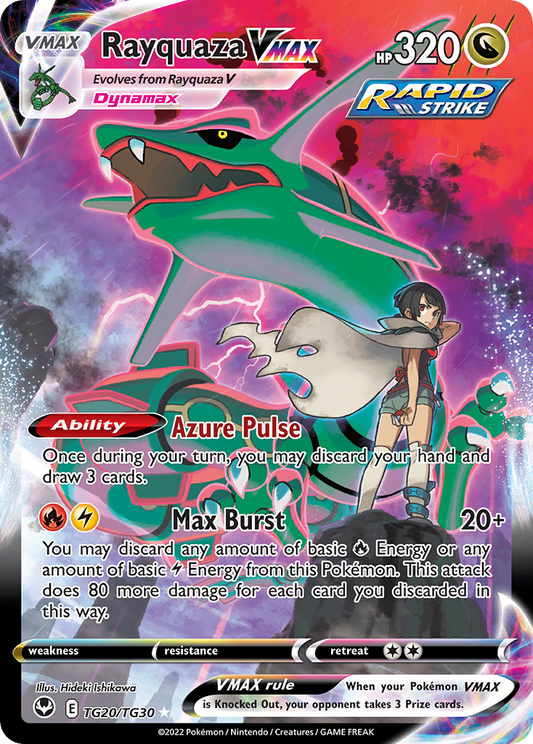 Rayquaza VMAX TG20/TG30 Holo VMAX Rare Silver Tempest Trainer Gallery Pokemon NM