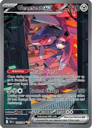 Genesect ex 169/086 Holo Special Illustration Rare Black Bolt Pokemon Near Mint