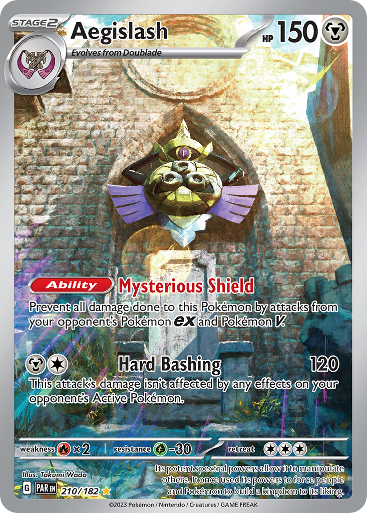 Aegislash 210/182 Illustration Rare Paradox Rift Pokemon Near Mint