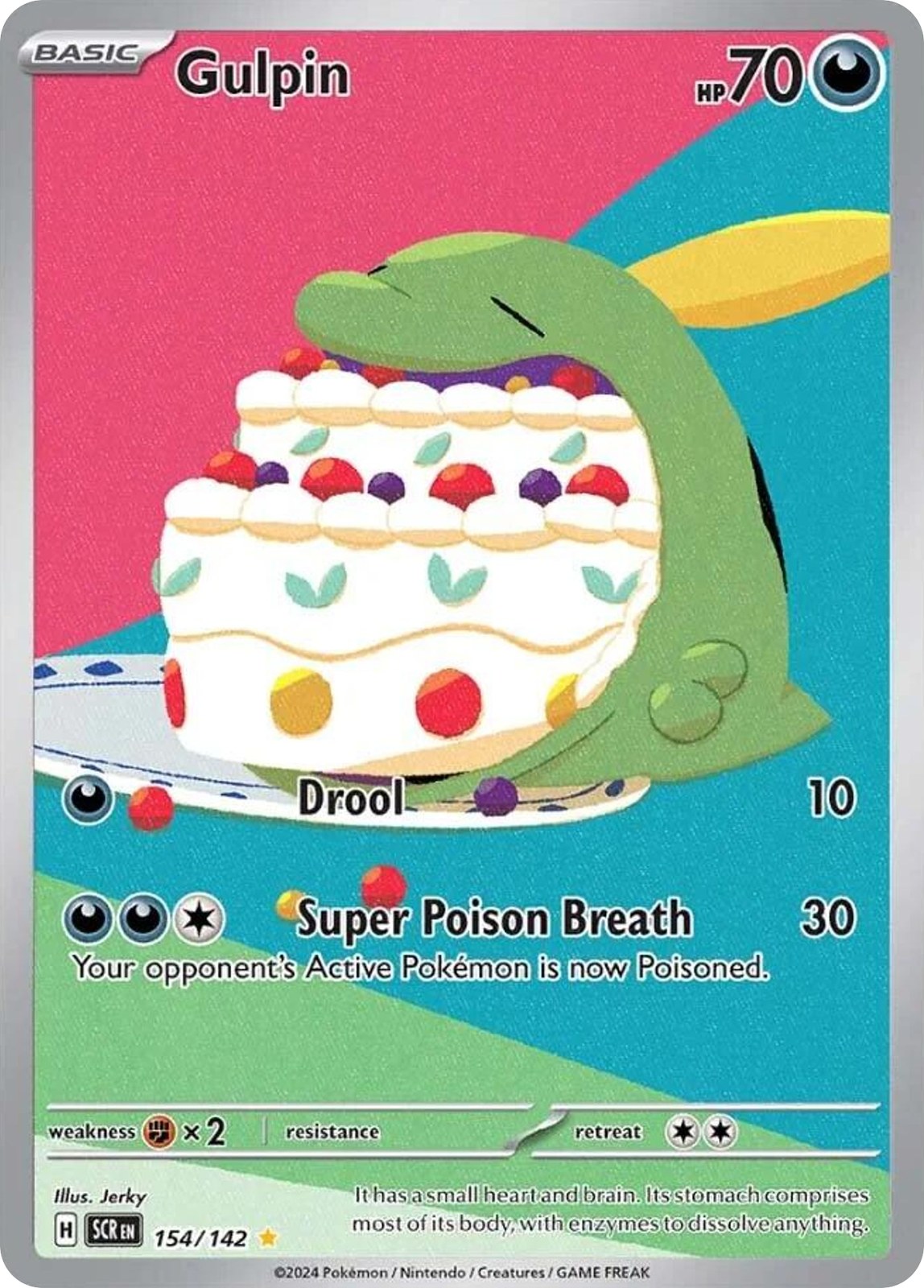 Gulpin 154/142 Illustration Rare Stellar Crown Pokemon Near Mint