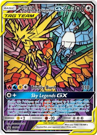 Moltres & Zapdos & Articuno GX SM210 Holo Promo Sun & Moon Promo Pokemon 