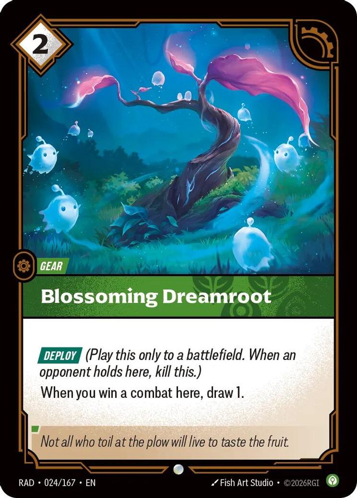 Blossoming Dreamroot 024/167 Common Radiance Riftbound Near Mint