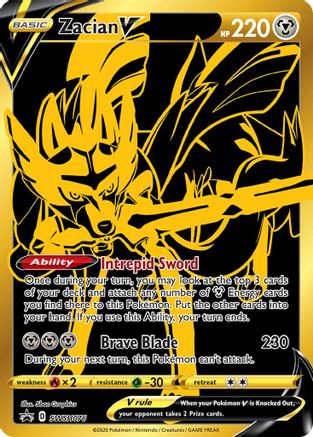 Zacian V SWSH076 Holo Promo Sword & Shield Promo Pokemon Holo Near Mint