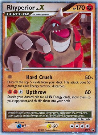 Rhyperior LV.X DP29 Holo Promo Diamond and Pearl Promos Pokemon MP