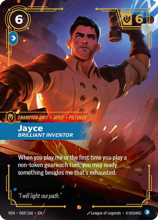 Jayce, Brilliant Inventor 068/166 Epic Vendetta Riftbound Foil Near Mint