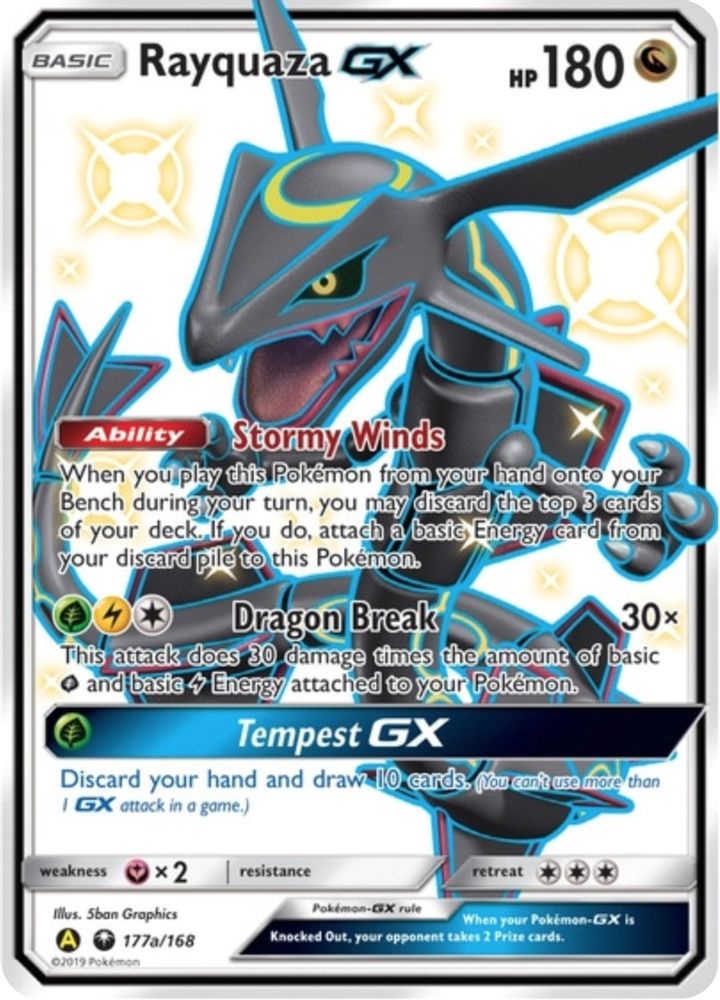 Rayquaza GX 177A/168 Holo Promo Alternate Art Promos Pokemon Near Mint