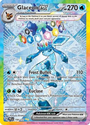 Glaceon ex 150/131 Holo Prismatic Evolutions Pokemon Holo NM