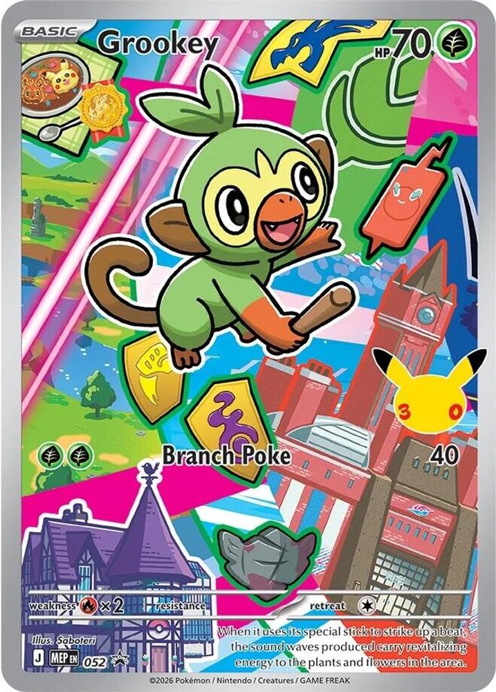 Grookey 052 Promo ME: Mega Evolution Promo Pokemon Holo Near Mint