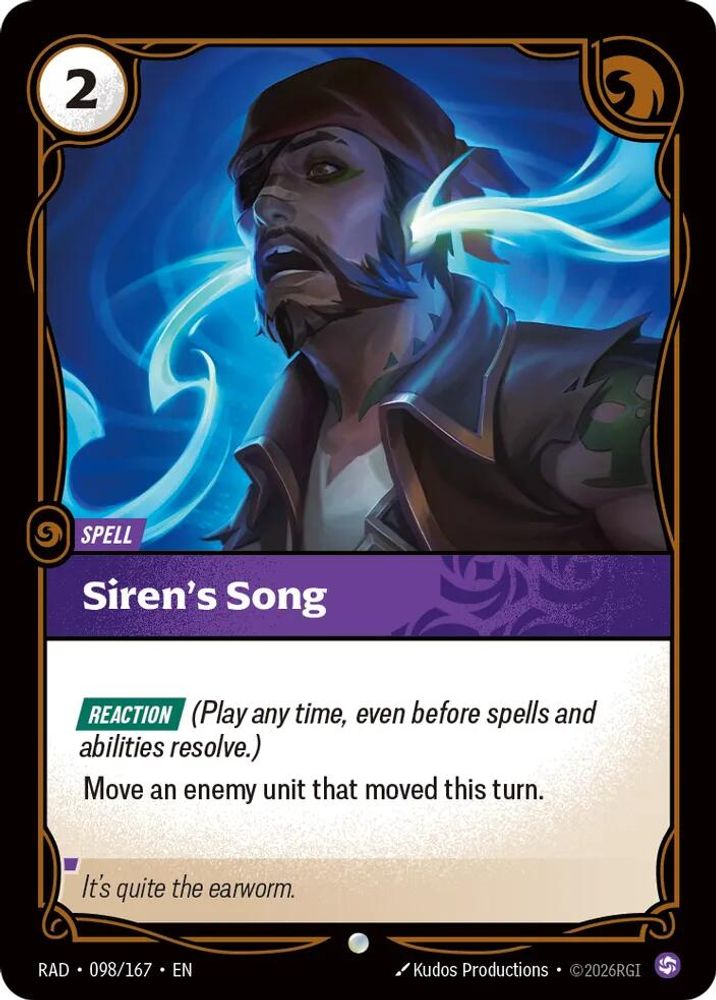 Siren's Song 098/167 Common Radiance Riftbound Near Mint