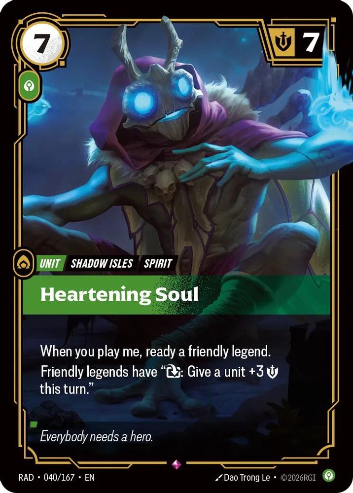 Heartening Soul 040/167 Rare Radiance Riftbound Foil Near Mint