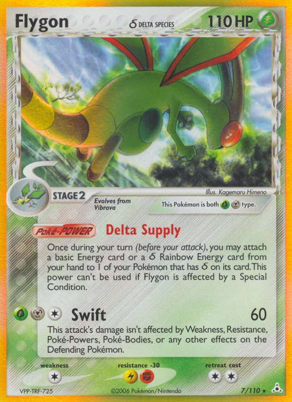 Flygon 7/110 Holo Rare Holon Phantoms Pokemon Lightly Played