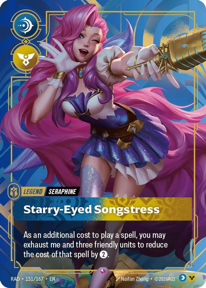 Seraphine, Starry-Eyed Songstress 151/167 Rare Radiance Riftbound Foil Near Mint