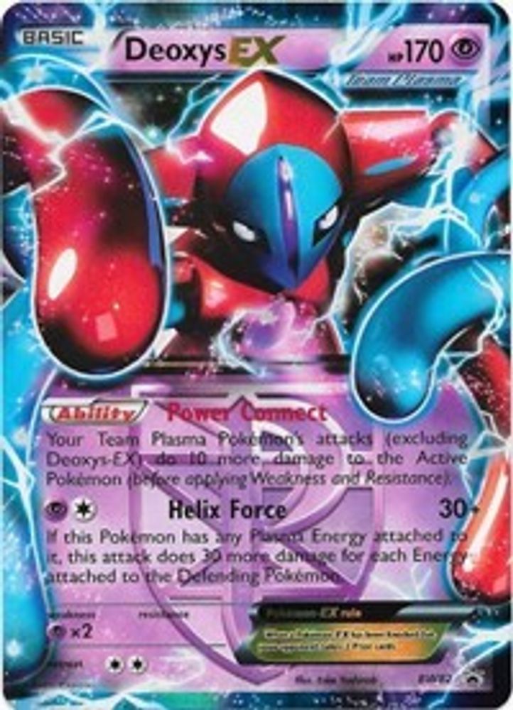 Deoxys EX (Team Plasma) BW82 Holo Promo Black And White Promo Pokemon Near Mint