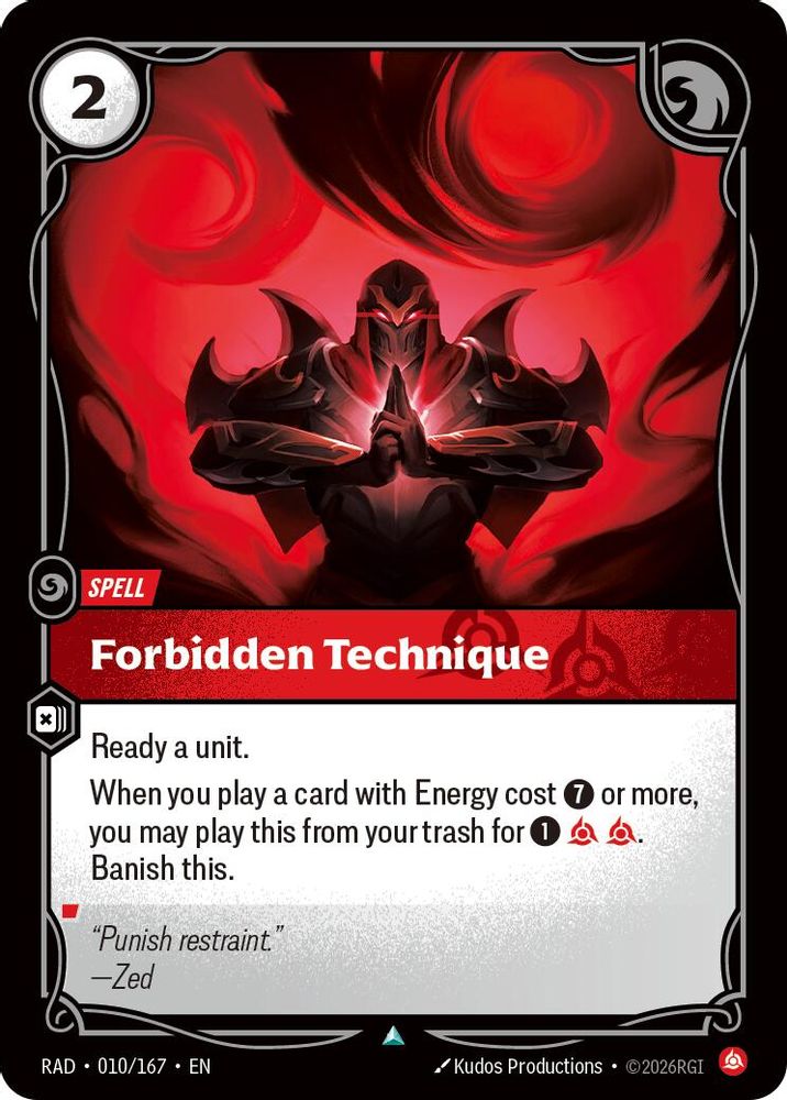 Forbidden Technique 010/167 Uncommon Radiance Riftbound Near Mint