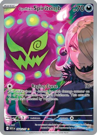 Cynthia's Spiritomb 244/217 Illustration Rare Ascended Heroes Pokemon Near Mint
