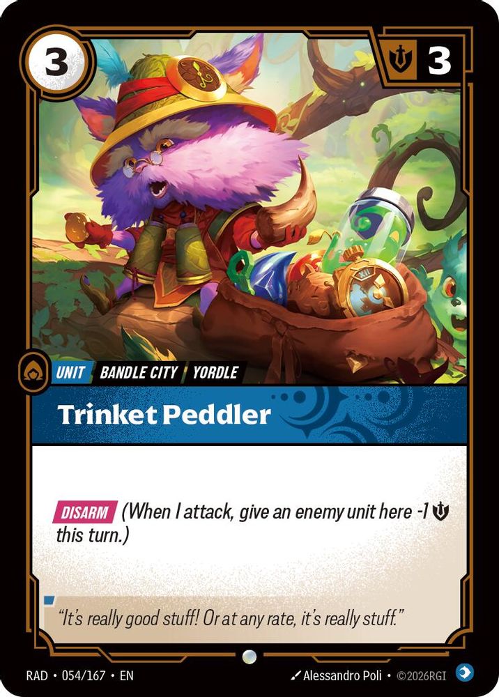 Trinket Peddler 054/167 Common Radiance Riftbound Near Mint